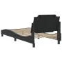 Bed frame with headboard black synthetic leather 100x200cm by vidaXL, Beds and slatted bases - Ref: Foro24-3208163, Price: 11...