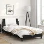 Estructura de cama con cabecero cuero sintético negro y blanco de vidaXL, Camas y somieres - Ref: Foro24-3208168, Precio: 112...