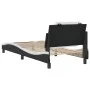 Estructura de cama con cabecero cuero sintético negro y blanco de vidaXL, Camas y somieres - Ref: Foro24-3208168, Precio: 112...