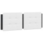Black white synthetic leather headboard bed frame 120x200cm by vidaXL, Beds and slatted bases - Ref: Foro24-3208175, Price: 2...