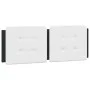 Estructura cama cabecero cuero sintético negro blanco 140x200cm de vidaXL, Camas y somieres - Ref: Foro24-3208189, Precio: 17...