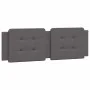 Bed frame with headboard gray synthetic leather 160x200cm by vidaXL, Beds and slatted bases - Ref: Foro24-3208194, Price: 212...