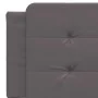 Bed frame with headboard gray synthetic leather 160x200cm by vidaXL, Beds and slatted bases - Ref: Foro24-3208194, Price: 212...