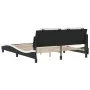 Estructura cama cabecero cuero sintético negro blanco 160x200cm de vidaXL, Camas y somieres - Ref: Foro24-3208196, Precio: 20...