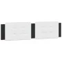 Estructura cama cabecero cuero sintético negro blanco 160x200cm de vidaXL, Camas y somieres - Ref: Foro24-3208196, Precio: 20...