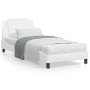 Bett mit weißer Kunstledermatratze 90x200 cm von vidaXL, Betten und Lattenroste - Ref: Foro24-3208839, Preis: 264,97 €, Rabat...