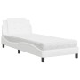 Bett mit weißer Kunstledermatratze 90x200 cm von vidaXL, Betten und Lattenroste - Ref: Foro24-3208839, Preis: 264,97 €, Rabat...