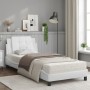 Bed with white synthetic leather mattress 90x200 cm by vidaXL, Beds and slatted bases - Ref: Foro24-3208839, Price: 264,82 €,...