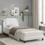 Bed with white synthetic leather mattress 90x200 cm by vidaXL, Beds and slatted bases - Ref: Foro24-3208839, Price: 280,30 €,...