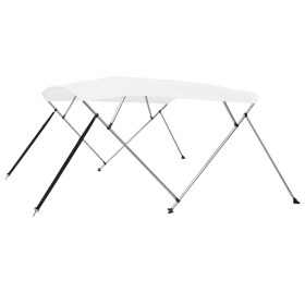 Bimini-Top mit 4 weißen Bögen 243 x 196 x 137 cm von vidaXL, Aufbewahrungsabdeckungen für Boote - Ref: Foro24-92368, Preis: 1...