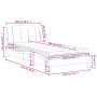 Bed with black synthetic leather mattress 100x200 cm by vidaXL, Beds and slatted bases - Ref: Foro24-3208845, Price: 255,92 €...