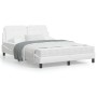 Bett mit weißer Kunstledermatratze 120x200 cm von vidaXL, Betten und Lattenroste - Ref: Foro24-3208853, Preis: 366,57 €, Raba...