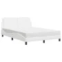 Bett mit weißer Kunstledermatratze 120x200 cm von vidaXL, Betten und Lattenroste - Ref: Foro24-3208853, Preis: 354,41 €, Raba...