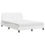 Bett mit weißer Kunstledermatratze 120x200 cm von vidaXL, Betten und Lattenroste - Ref: Foro24-3208853, Preis: 366,57 €, Raba...