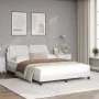 Bett mit weißer Kunstledermatratze 120x200 cm von vidaXL, Betten und Lattenroste - Ref: Foro24-3208853, Preis: 354,41 €, Raba...