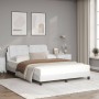 Bett mit weißer Kunstledermatratze 120x200 cm von vidaXL, Betten und Lattenroste - Ref: Foro24-3208853, Preis: 366,57 €, Raba...