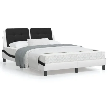 Bett mit schwarz-weißer Kunstledermatratze 120x200 cm von vidaXL, Betten und Lattenroste - Ref: Foro24-3208858, Preis: 346,48...