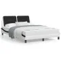 Bett mit schwarz-weißer Kunstledermatratze 120x200 cm von vidaXL, Betten und Lattenroste - Ref: Foro24-3208858, Preis: 346,48...