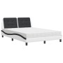 Bett mit schwarz-weißer Kunstledermatratze 120x200 cm von vidaXL, Betten und Lattenroste - Ref: Foro24-3208858, Preis: 351,49...