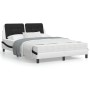 Bett mit schwarz-weißer Kunstledermatratze 140x200 cm von vidaXL, Betten und Lattenroste - Ref: Foro24-3208872, Preis: 416,39...