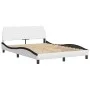 Cama con colchón cuero sintético blanco y negro 140x200 cm de vidaXL, Camas y somieres - Ref: Foro24-3208872, Precio: 408,36 ...