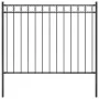 Schwarzer Gartenzaun aus Stahl, 1,7 x 1,2 m von vidaXL, Zaunpaneele - Ref: Foro24-146314, Preis: 82,05 €, Rabatt: %
