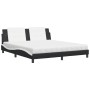 Cama con colchón cuero sintético negro y blanco 180x200 cm de vidaXL, Camas y somieres - Ref: Foro24-3208885, Precio: 443,07 ...