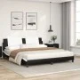 Bed with black and white synthetic leather mattress 180x200 cm by vidaXL, Beds and slatted bases - Ref: Foro24-3208885, Price...