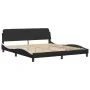Bed with black and white synthetic leather mattress 180x200 cm by vidaXL, Beds and slatted bases - Ref: Foro24-3208885, Price...