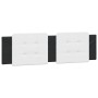 Bed with black and white synthetic leather mattress 180x200 cm by vidaXL, Beds and slatted bases - Ref: Foro24-3208885, Price...