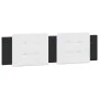 Bed with black and white synthetic leather mattress 180x200 cm by vidaXL, Beds and slatted bases - Ref: Foro24-3208885, Price...