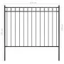 Schwarzer Gartenzaun aus Stahl, 1,7 x 1,2 m von vidaXL, Zaunpaneele - Ref: Foro24-146314, Preis: 82,05 €, Rabatt: %