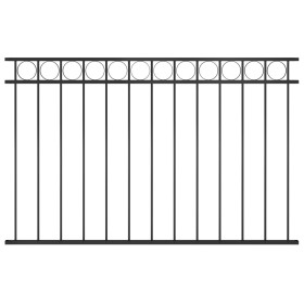 Black Steel Fence Panel 1.7x1m by vidaXL, fence panels - Ref: Foro24-146317, Price: 72,65 €, Discount: %