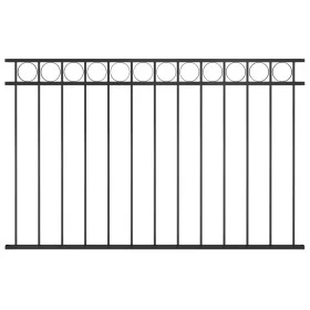 Schwarzes Stahlzaunelement 1,7 x 1 m von vidaXL, Zaunpaneele - Ref: Foro24-146317, Preis: 70,68 €, Rabatt: %