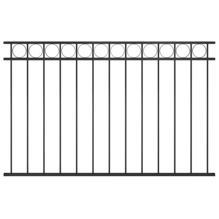 Panel de valla de acero negro 1,7x1 m de vidaXL, Paneles de vallas - Ref: Foro24-146317, Precio: 78,71 €, Descuento: %