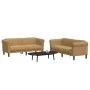 Brown velvet 2-piece sofa set by vidaXL, Sofas - Ref: Foro24-3209228, Price: 561,44 €, Discount: %