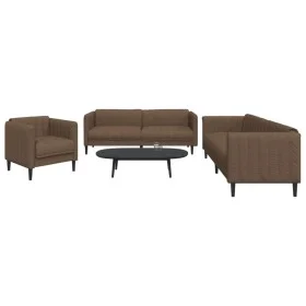 3-piece sofa set brown fabric by vidaXL, Sofas - Ref: Foro24-3209237, Price: 770,23 €, Discount: %