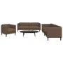 Juego de sofás 3 piezas tela marrón de vidaXL, Sofás - Ref: Foro24-3209237, Precio: 770,21 €, Descuento: %