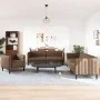 3-teilige Sofagarnitur aus braunem Stoff von vidaXL, Sofas - Ref: Foro24-3209237, Preis: 770,23 €, Rabatt: %