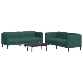 2-piece sofa set dark green fabric by vidaXL, Sofas - Ref: Foro24-3209242, Price: 636,98 €, Discount: %
