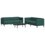 2-teilige Sofagarnitur aus dunkelgrünem Stoff von vidaXL, Sofas - Ref: Foro24-3209242, Preis: 648,02 €, Rabatt: %