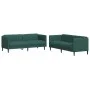 2-teilige Sofagarnitur aus dunkelgrünem Stoff von vidaXL, Sofas - Ref: Foro24-3209242, Preis: 636,44 €, Rabatt: %