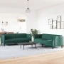 2-teilige Sofagarnitur aus dunkelgrünem Stoff von vidaXL, Sofas - Ref: Foro24-3209242, Preis: 636,44 €, Rabatt: %