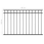 Black Steel Fence Panel 1.7x1m by vidaXL, fence panels - Ref: Foro24-146317, Price: 72,65 €, Discount: %