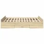 Sonoma oak engineered wood bed with drawers 135x190 cm by vidaXL, Beds and slatted bases - Ref: Foro24-3280316, Price: 137,82...