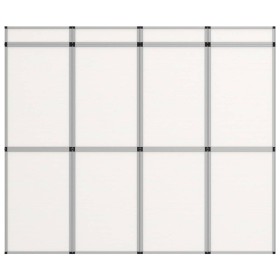 Cartelera de exposición plegable 12 paneles blanco 242x200 cm