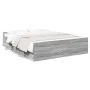 Sonoma gray engineered wood bed with drawers 140x200 cm by vidaXL, Beds and slatted bases - Ref: Foro24-3280298, Price: 150,2...