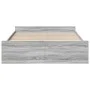 Sonoma gray engineered wood bed with drawers 140x200 cm by vidaXL, Beds and slatted bases - Ref: Foro24-3280298, Price: 150,2...