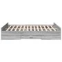 Sonoma gray engineered wood bed with drawers 140x200 cm by vidaXL, Beds and slatted bases - Ref: Foro24-3280298, Price: 150,2...