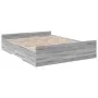 Sonoma gray engineered wood bed with drawers 140x200 cm by vidaXL, Beds and slatted bases - Ref: Foro24-3280298, Price: 150,2...